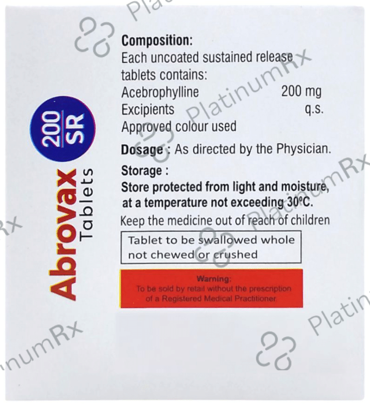 Abrovax 200mg Tablet SR
