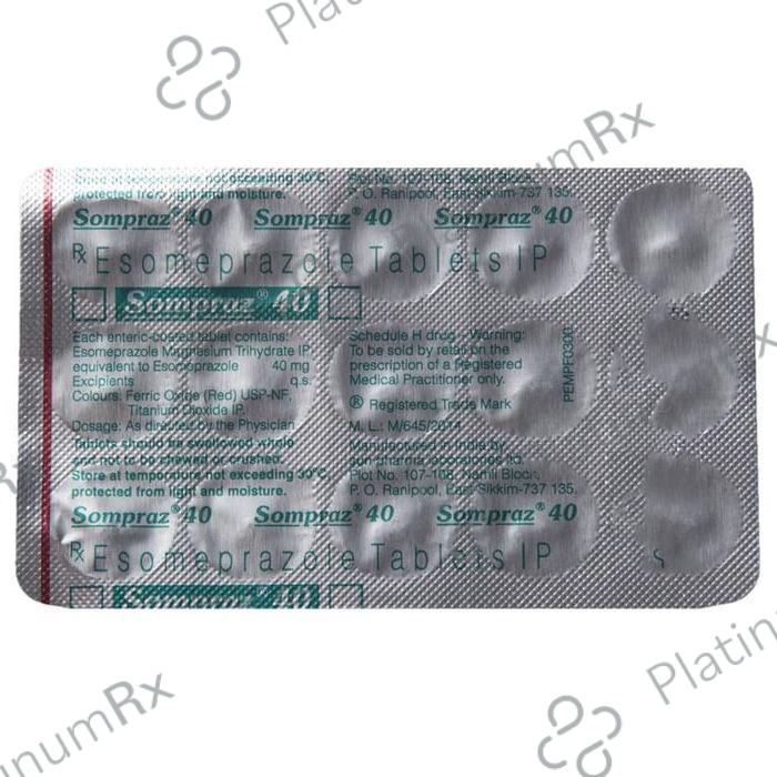 Sompraz 40mg Tablet 15s