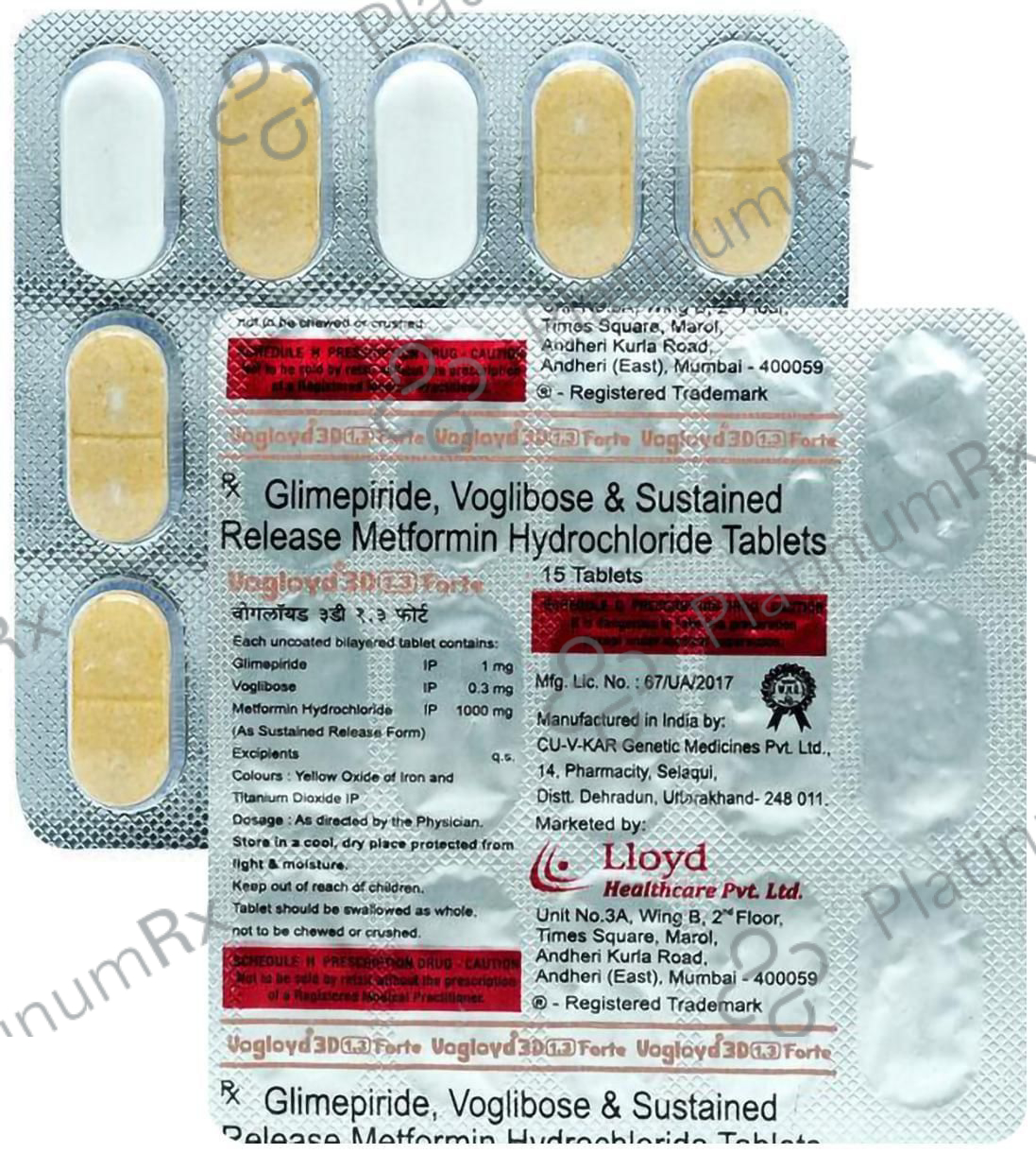 Vogloyd 3D 1.3/1000mg Forte Tablet SR 15s