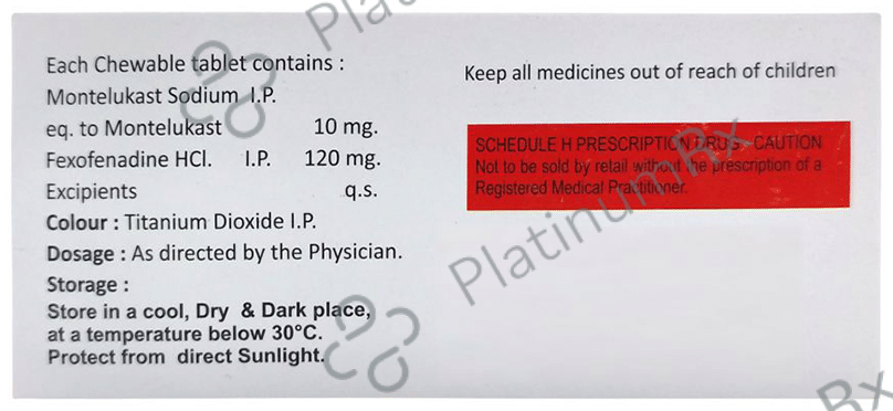 Fexovax M 10mg/120mg Tablet