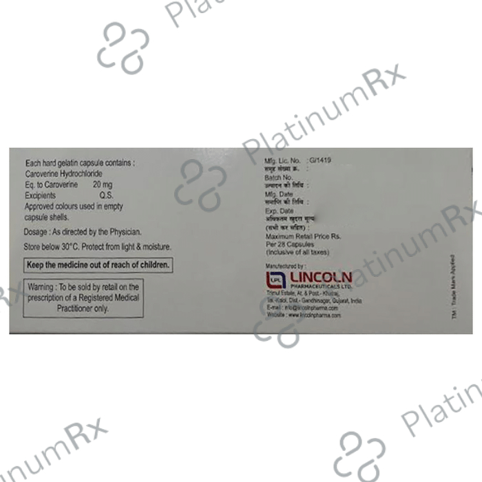Tinnex 20mg Capsule 28s