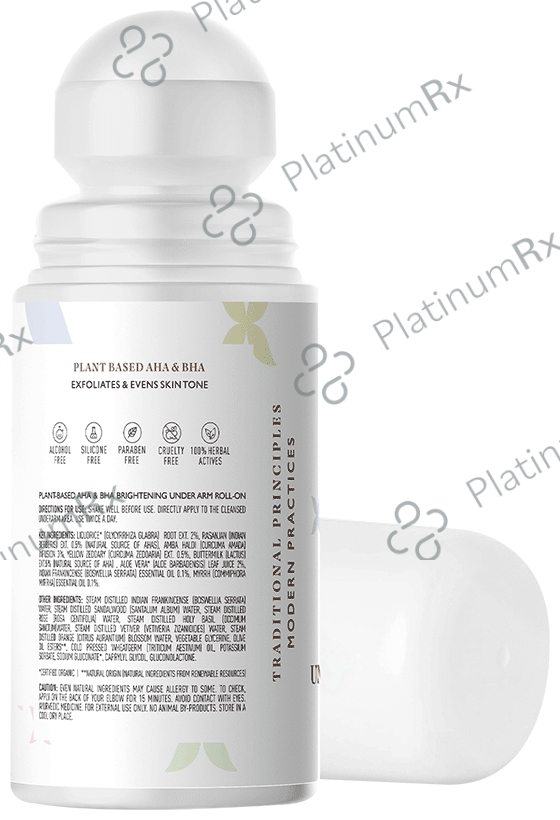Just Herbs Plant-Based AHA & BHA Brightening Under Arm Roll-On Floral Fiesta