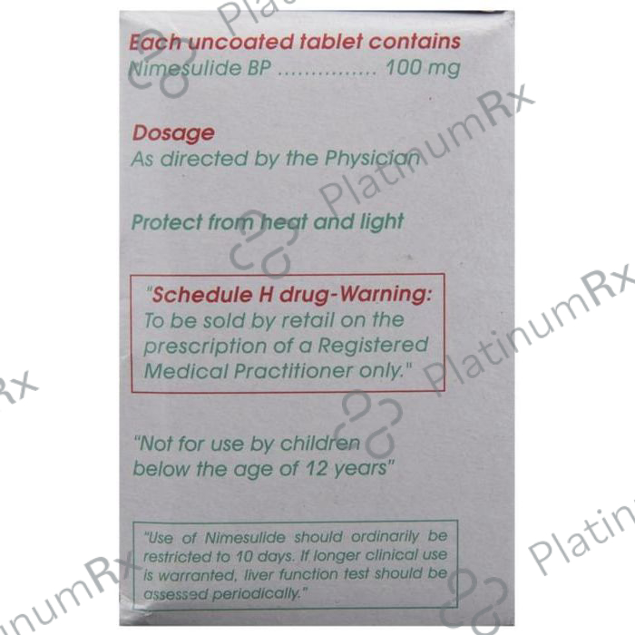 Nicip 100mg Tablet 10s