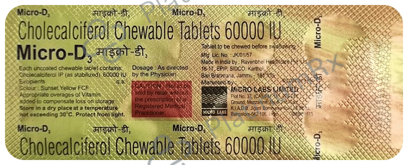 Micro D3 Chewable Tablet 8s