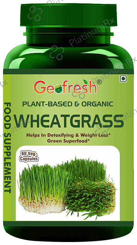 Geofresh Natural Plant Based & Organic Wheatgrass Veg Capsule