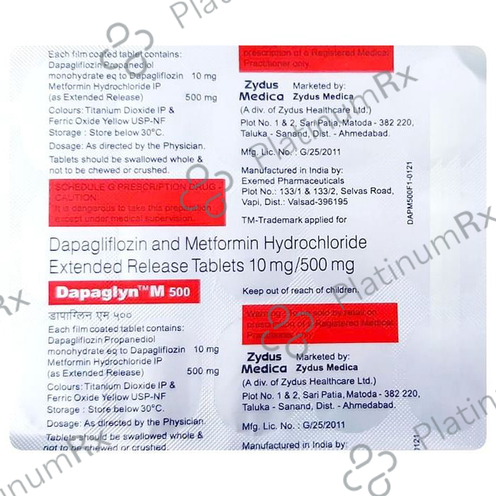 Dapaglyn M 10/500mg Tablet ER 15s