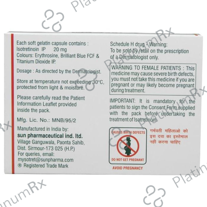 Sotret 20mg Capsule 10s