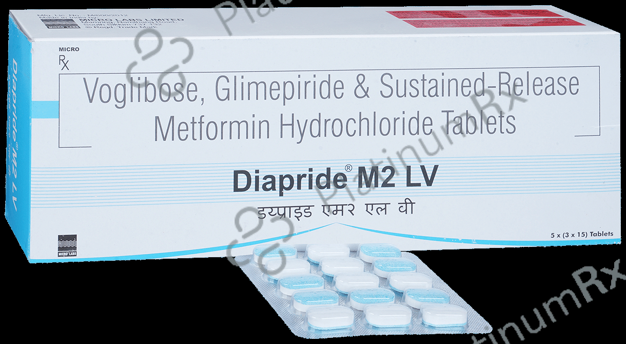 Diapride M2 LV 2/500/0.2mg Tablet SR 15s