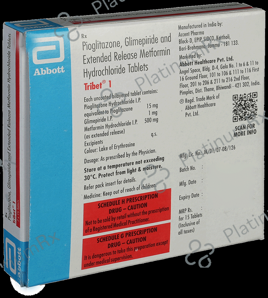 Tribet 1/500/15mg Tablet ER 15s