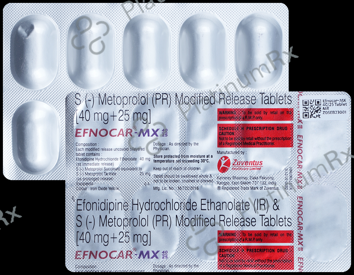 Efnocar-MX 40/25 Tablet MR