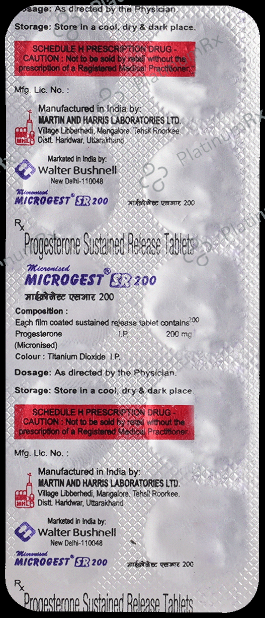 Microgest 200mg Tablet SR 10s