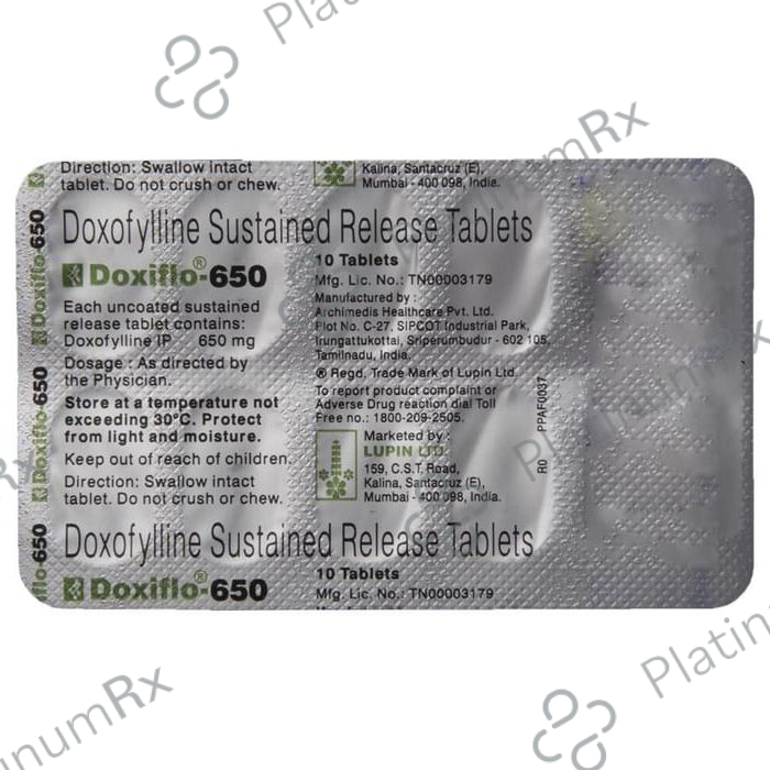 Doxiflo 650mg Tablet SR 10s