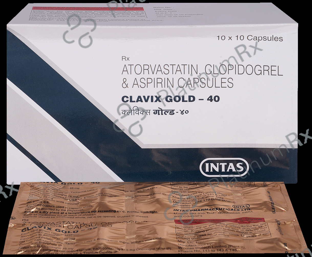 Clavix Gold 75mg/40mg/75mg Capsule