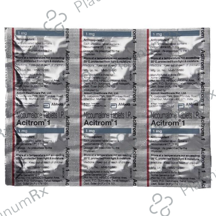 Acitrom 1mg Tablet 30s