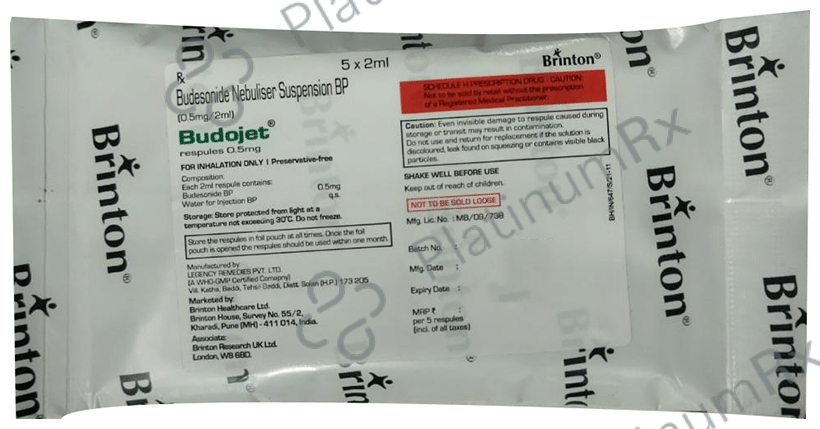 Budojet 0.5mg Respules (2ml Each)