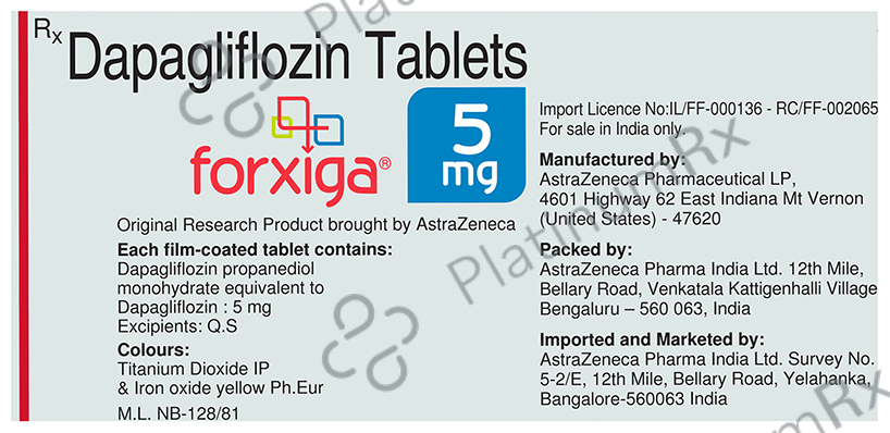 Forxiga 5mg Tablet 14s