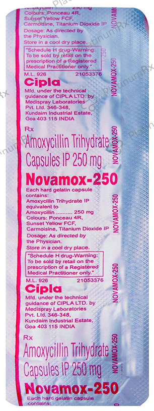 Novamox 250mg Capsule 15s