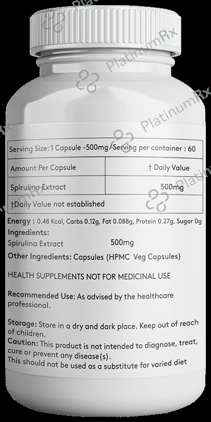 Giosun Spirulina 500mg Veg Capsule