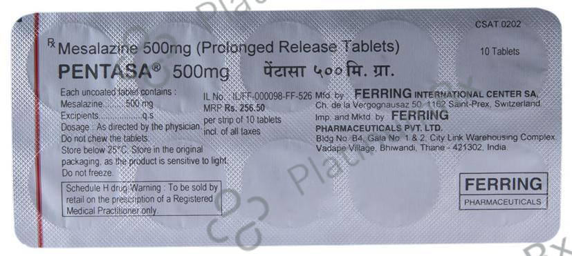 Pentasa PR 500mg Tablet 10s