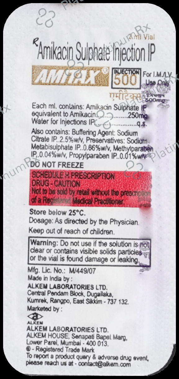 Amitax 500mg Injection 2ml