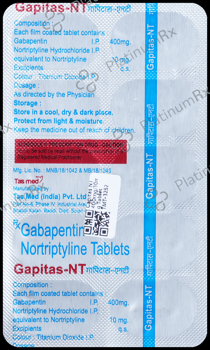 Gapitas NT 400/10mg Tablet 10s
