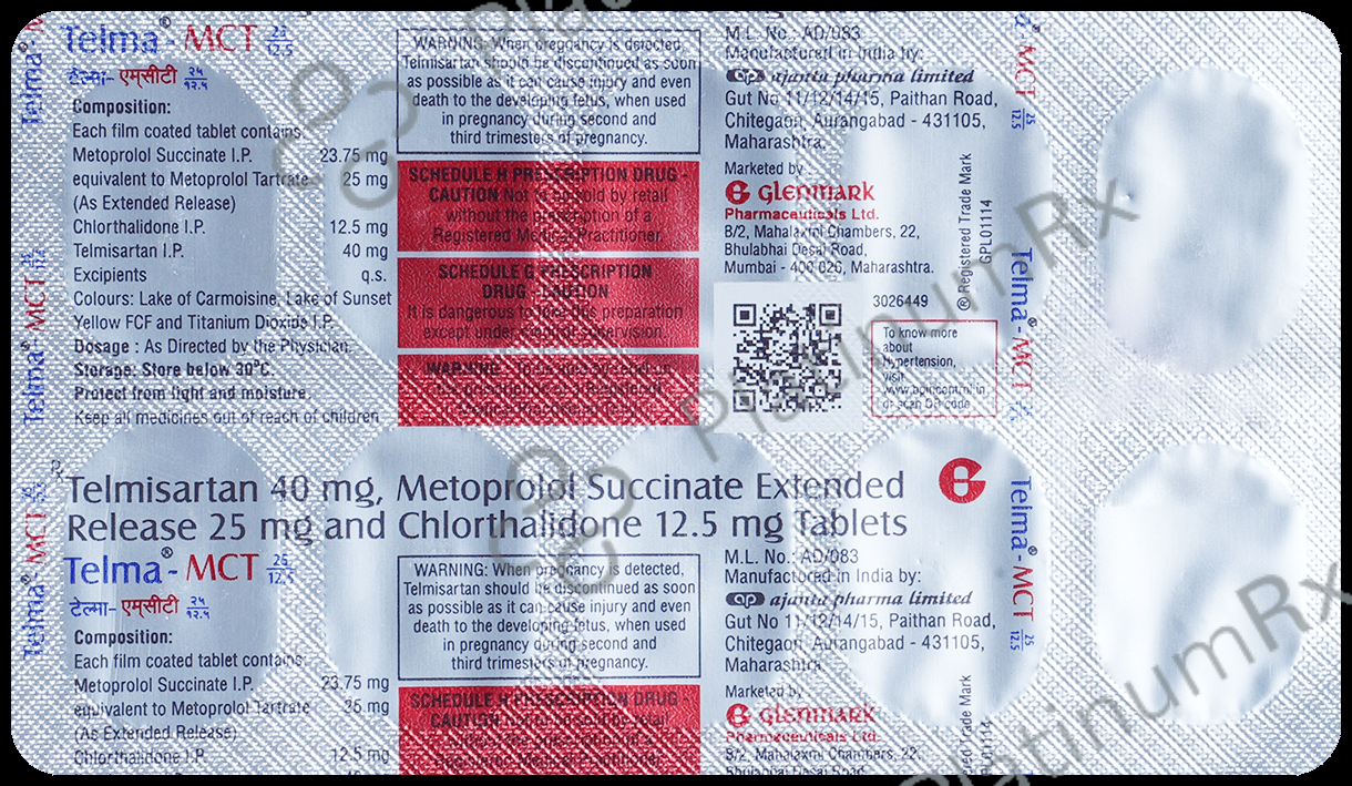 Telma MCT 25/12.5mg Tablet ER 10s