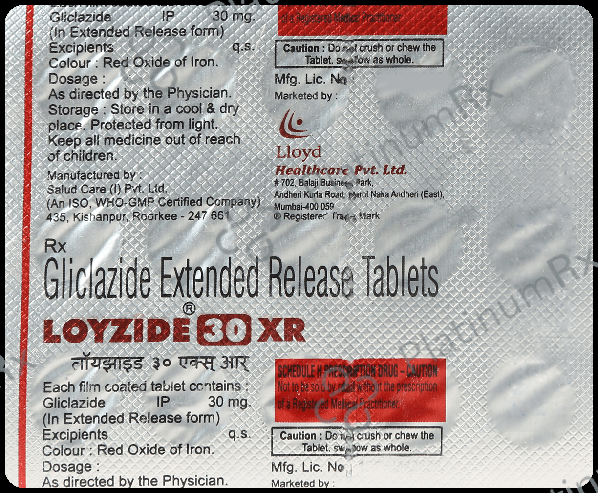 Loyzide 30mg Tablet XR 15s
