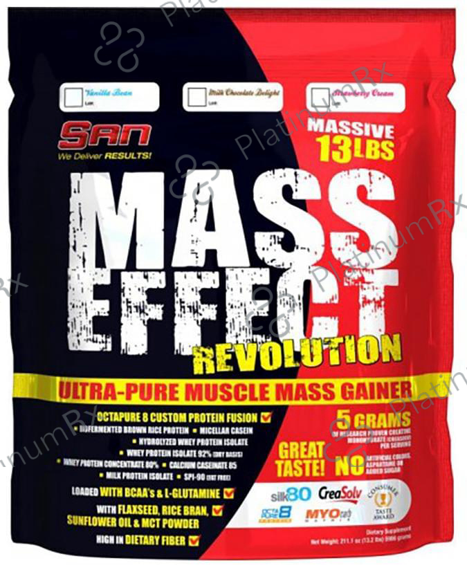 SAN Mass Effect Revolution Mass Gainer Powder Strawberry Cream 6 kg