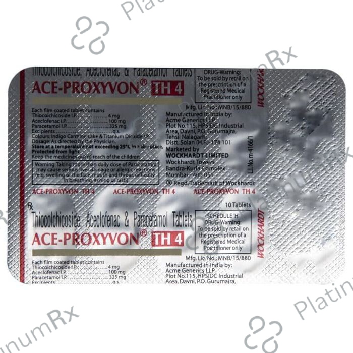 Ace Proxyvon TH 100/325/4mg Tablet 10s