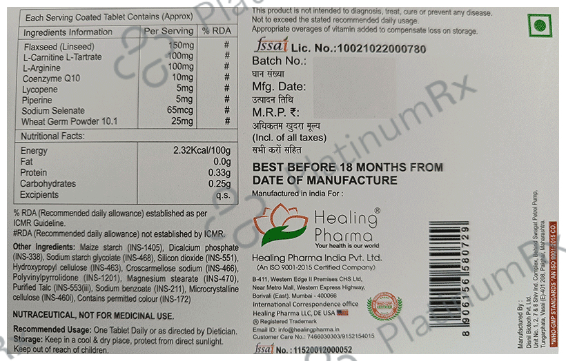 Healing Pharma Omega CQ10 Forte Tablet