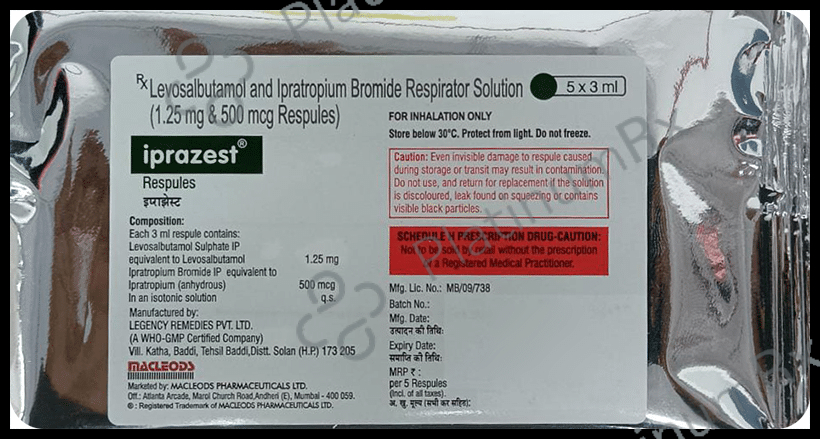 Iprazest 3ml 500mcg/1.25mg Respule 5s