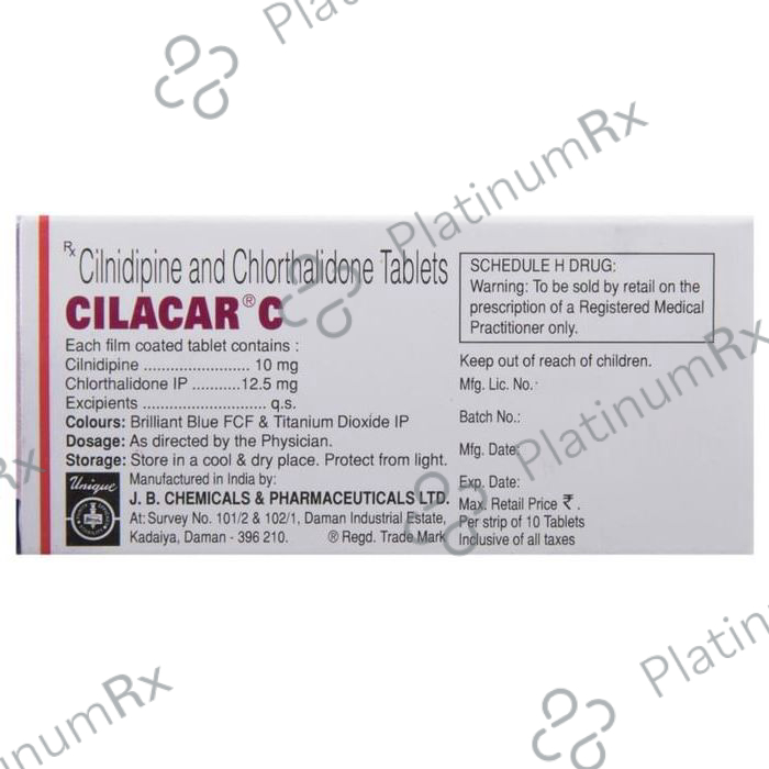 Cilacar C 12.5/10mg Tablet 10s