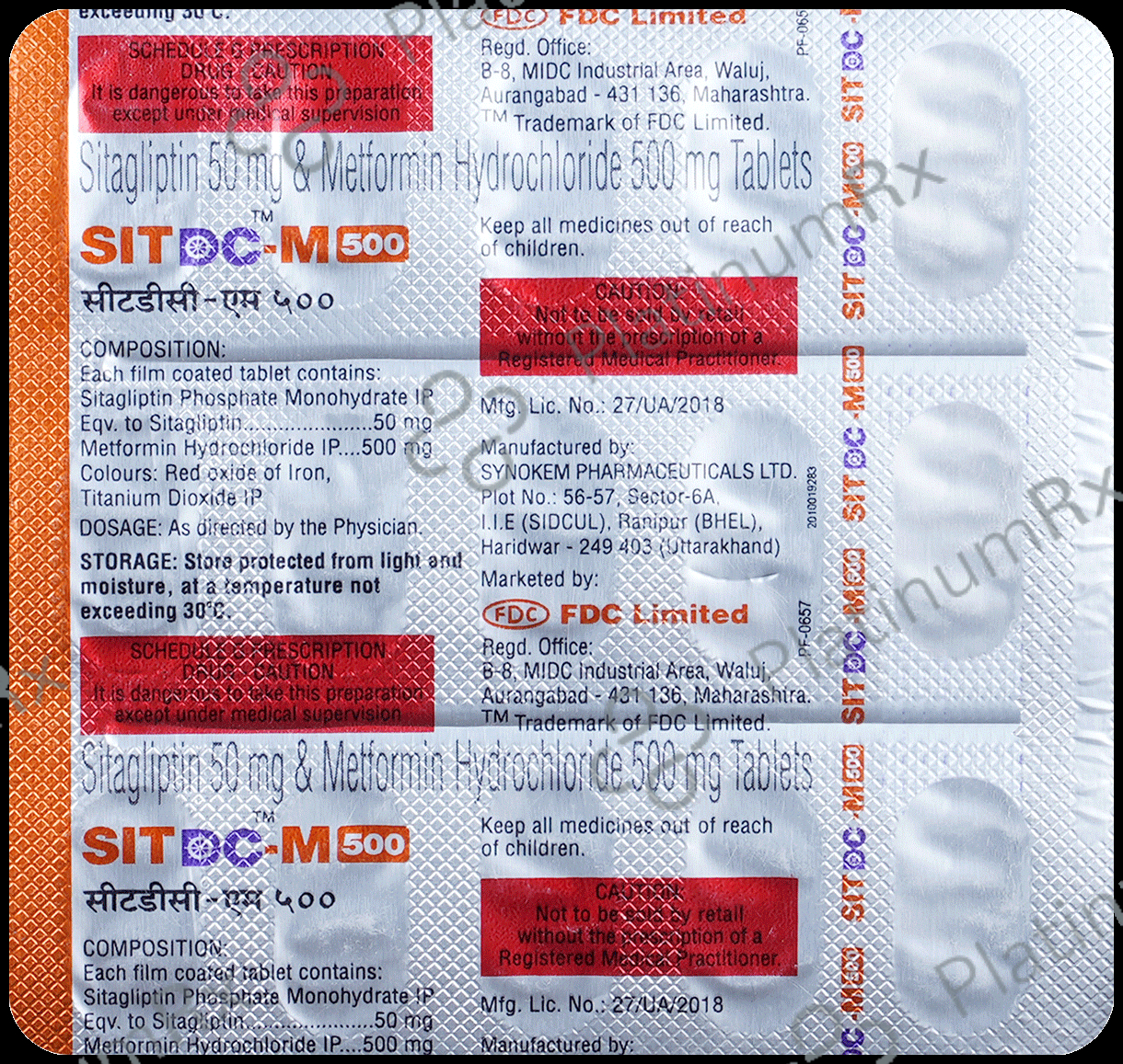 Sitdc M 50mg/500mg Tablet