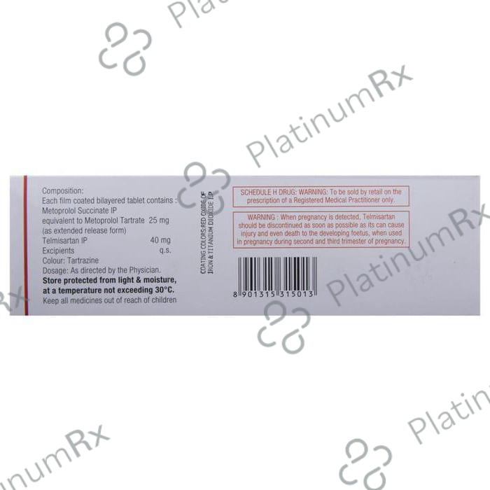 Telsar Beta 25 Tablet ER 10 tablets