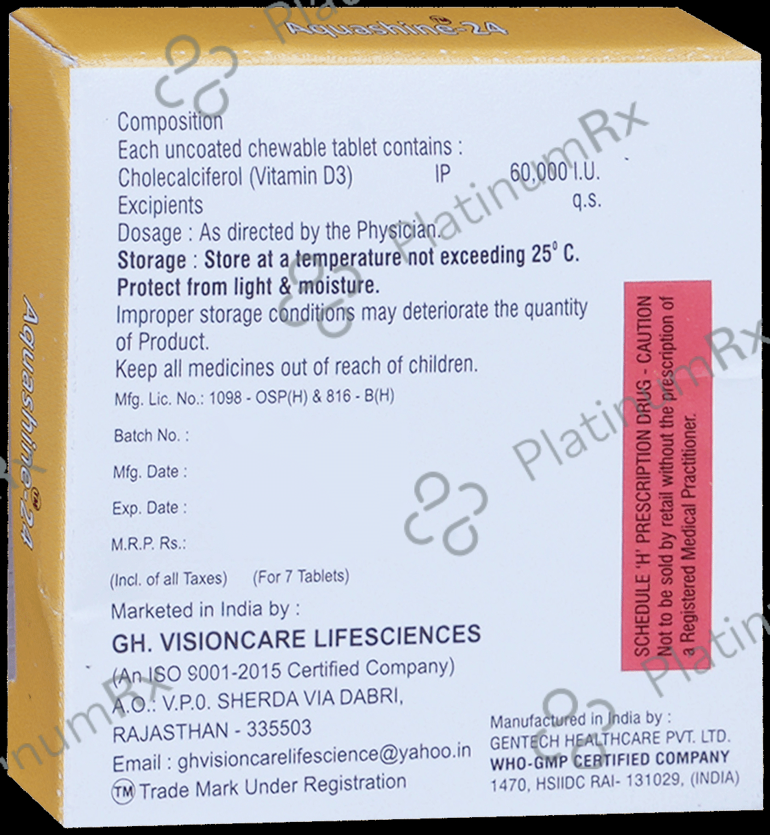 Aquashine 24 Tablet