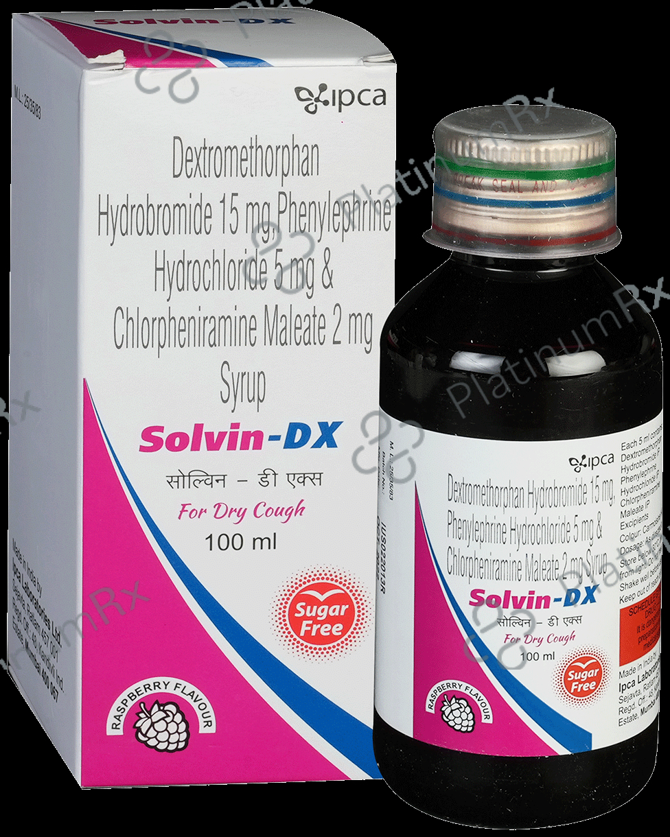 Solvin-DX Syrup Raspberry Sugar Free