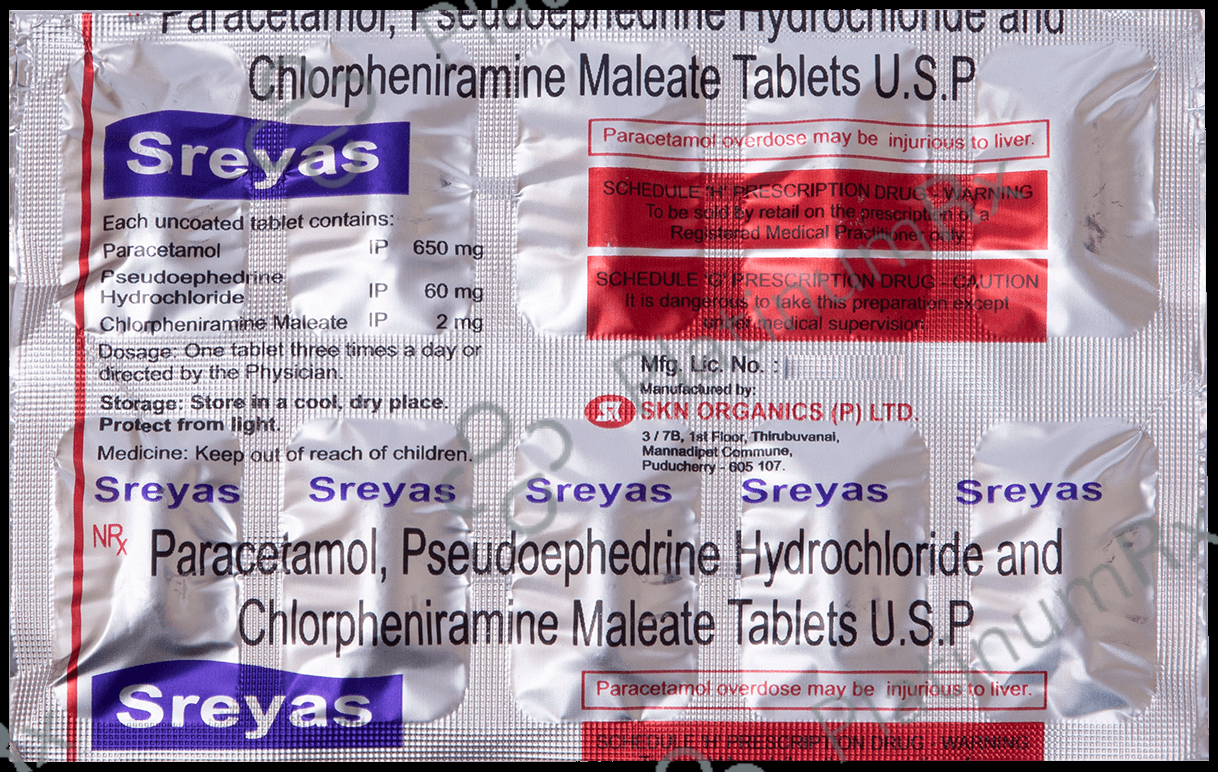 Sreyas 2/650/60mg Tablet 10s