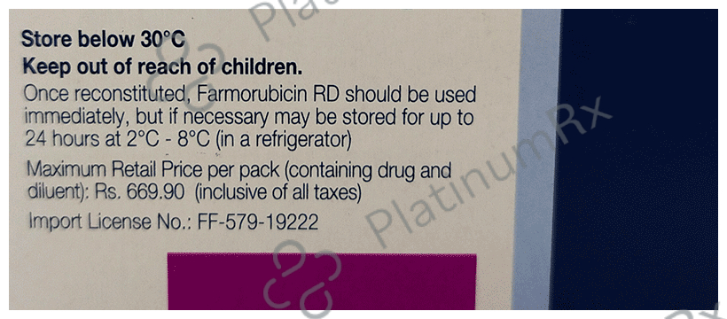 Farmorubicin RD 10mg Injection