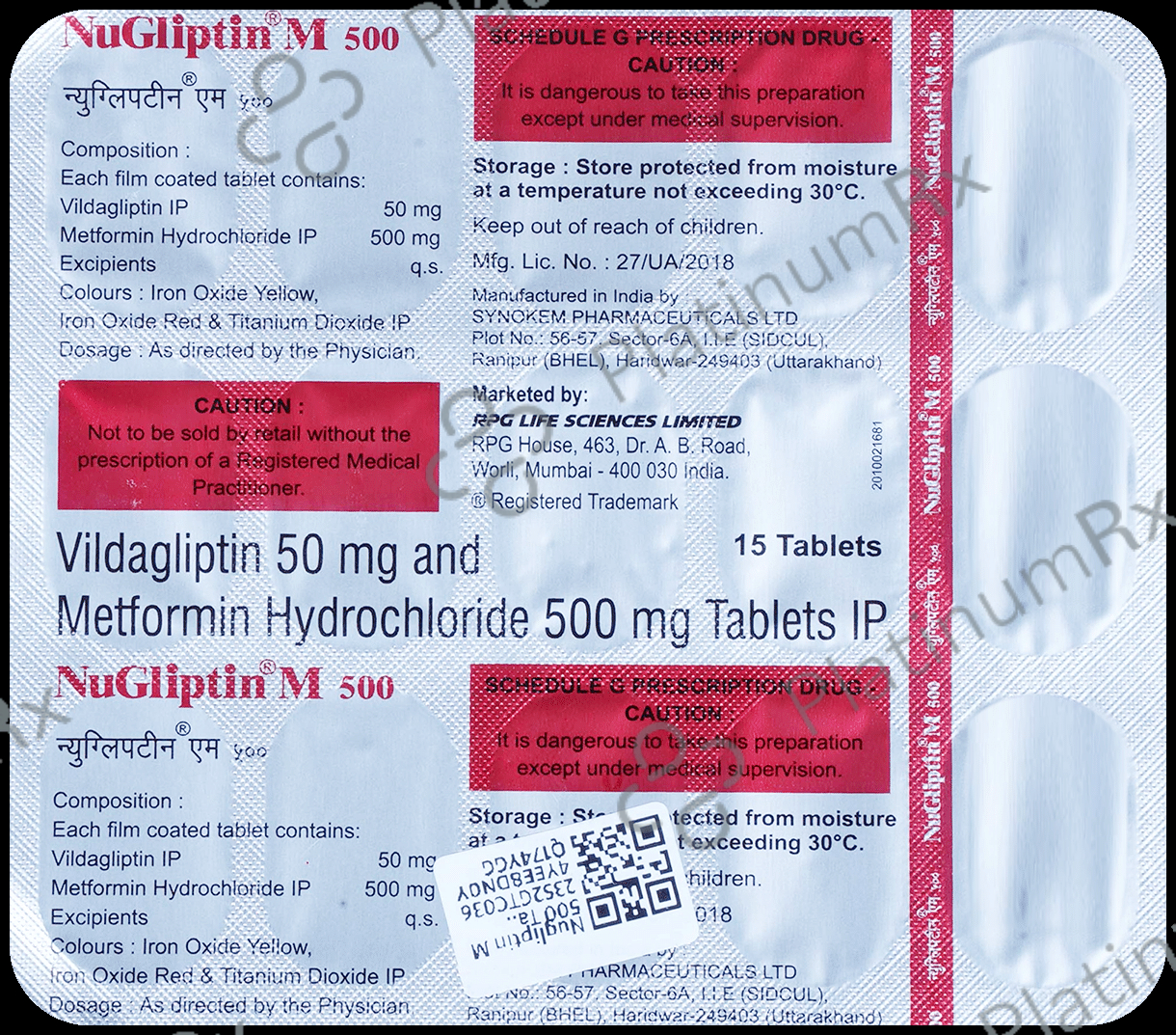 Nugliptin M 500/50mg Tablet 15s