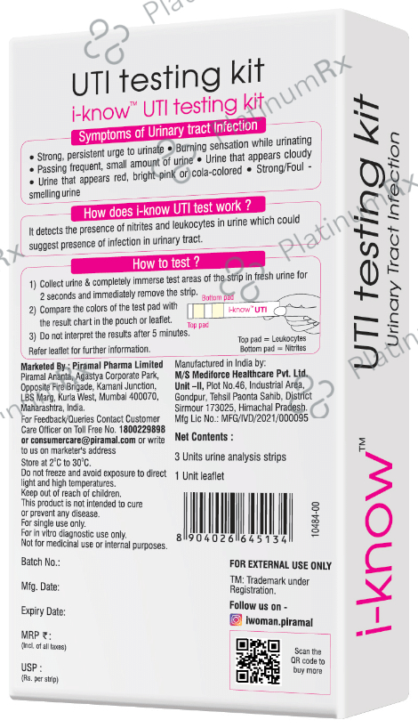 i-Know UTI Testing Kit