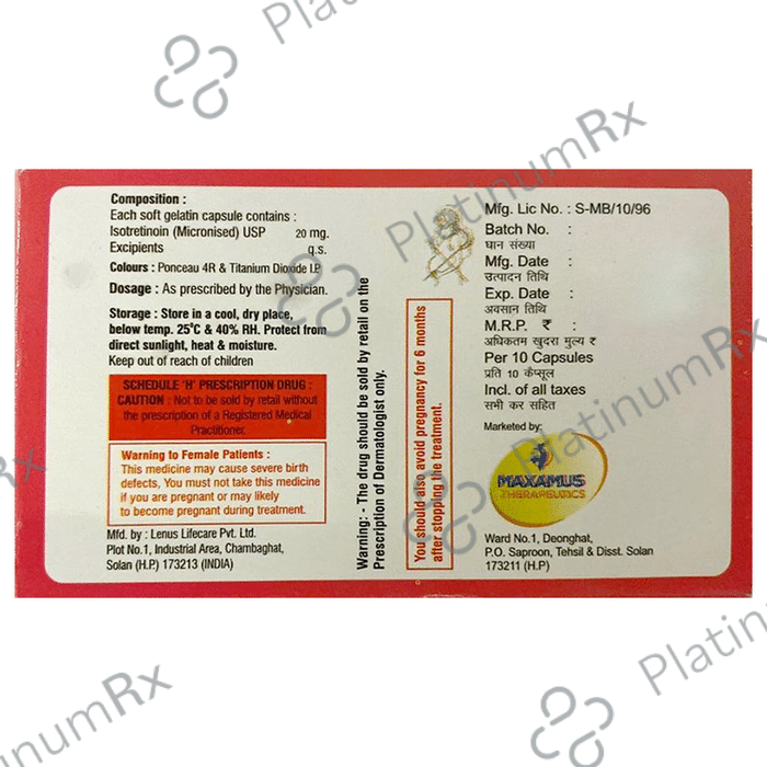 Zipac 20mg Soft Gelatin Capsule 10s