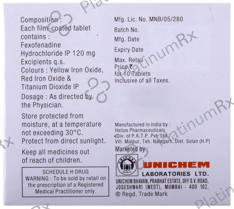Allerfex 120mg Tablet