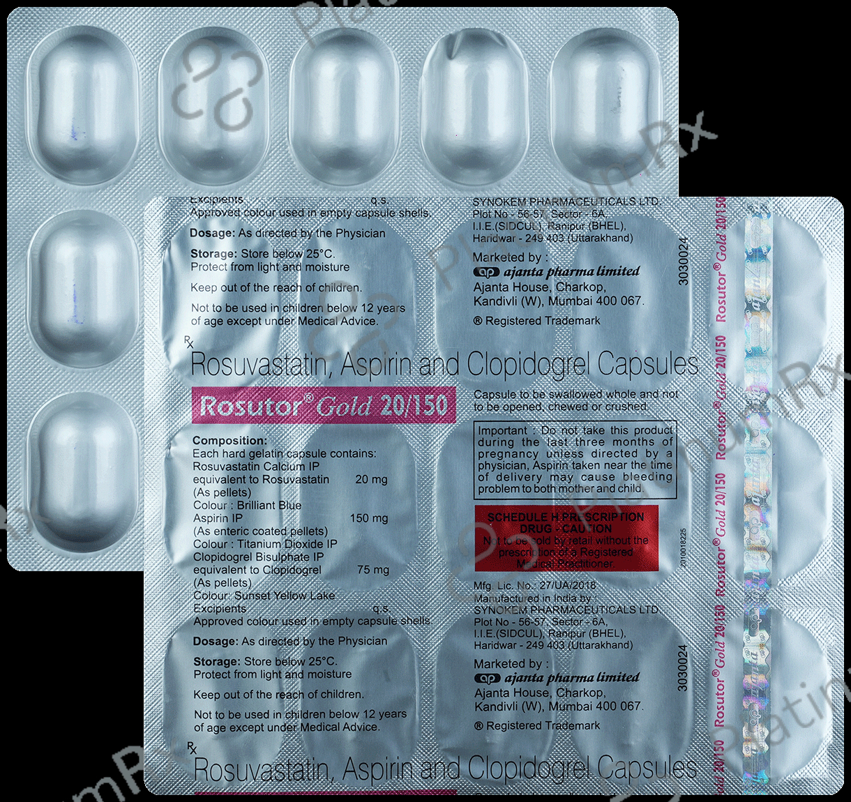 Rosutor Gold 20/150/75mg Capsule 15s