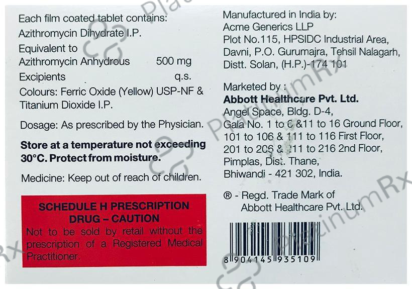 Azro 500 Tablet 5 Tablet