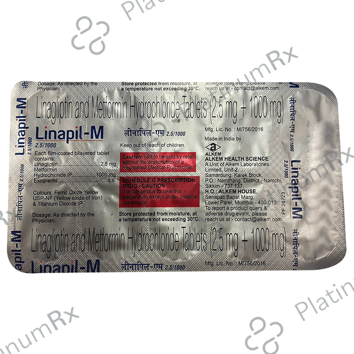 Linapil M 2.5/1000mg Tablet 10s