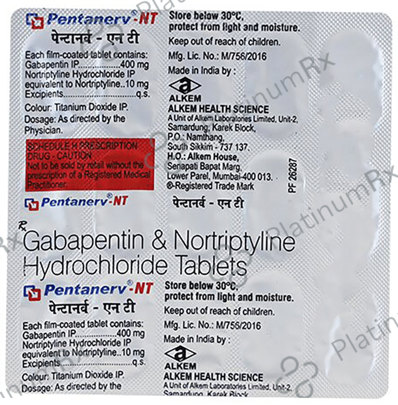 Pentanerv NT 400/10mg Tablet 15s