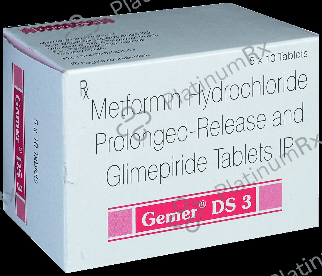 Gemer DS 3/1000mg Tablet PR 10s