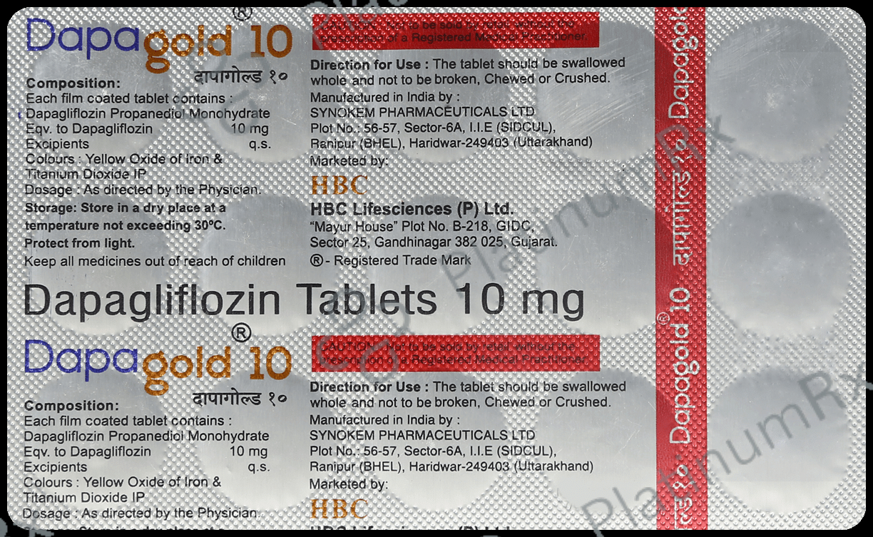Dapagold 10mg Tablet 15s