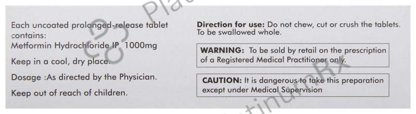 Melmet SR 1000mg Tablet 15s