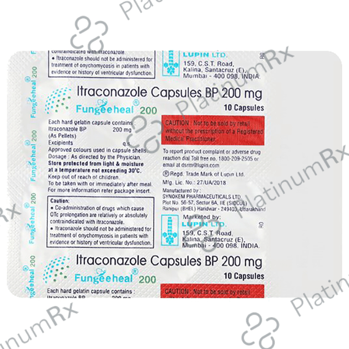 Fungeeheal 200mg Capsule 10s
